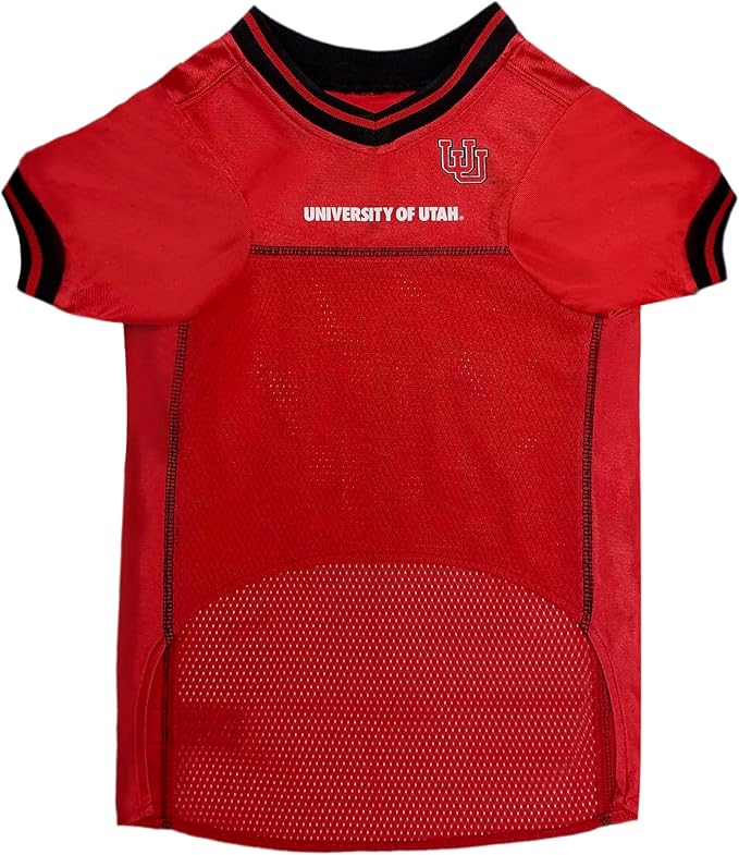 Pets First NCAA College Utah Utes Mesh Jersey for DOGS & CATS, X-Large. Licensed Dog Jersey with your Favorite Football/Basketball College Team