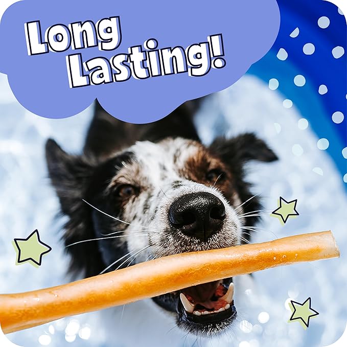 Pawstruck All Natural 11-12" Roasted Collagen Sticks for Dogs – Low Odor & Long-Lasting Bully Stick & Rawhide Alternative, Single Ingredient, Vet Approved – 5 Pack