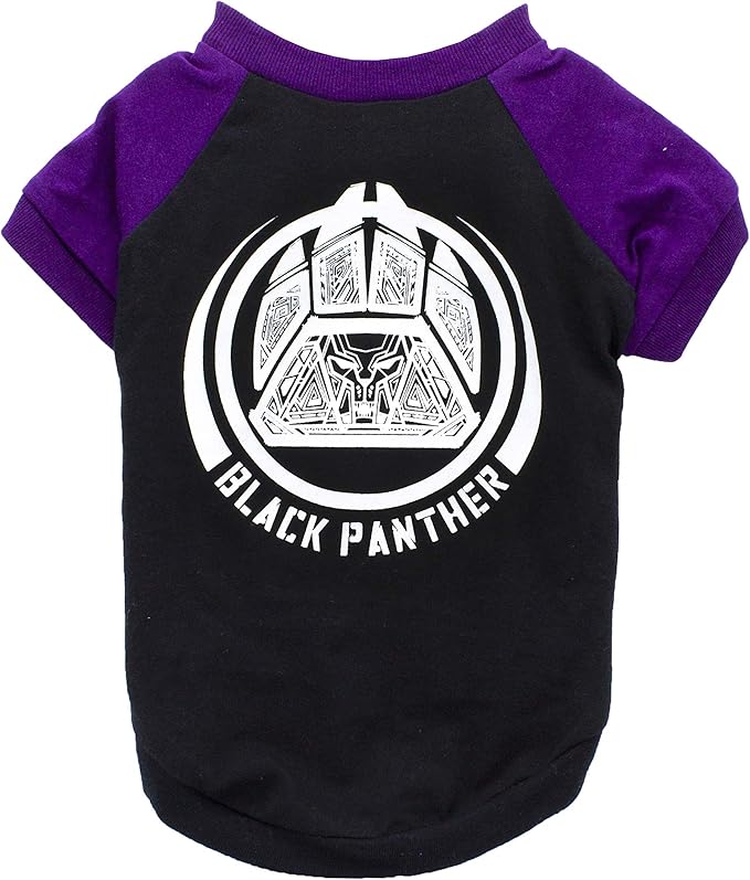 Marvel Comics for Pets Black Panther Tee Shirt | Avengers Infinity War Apparel for Medium Sized Dogs | Cute, Soft and Comfortable Clothes | Officially Licensed Marvel Comics Dog Wear