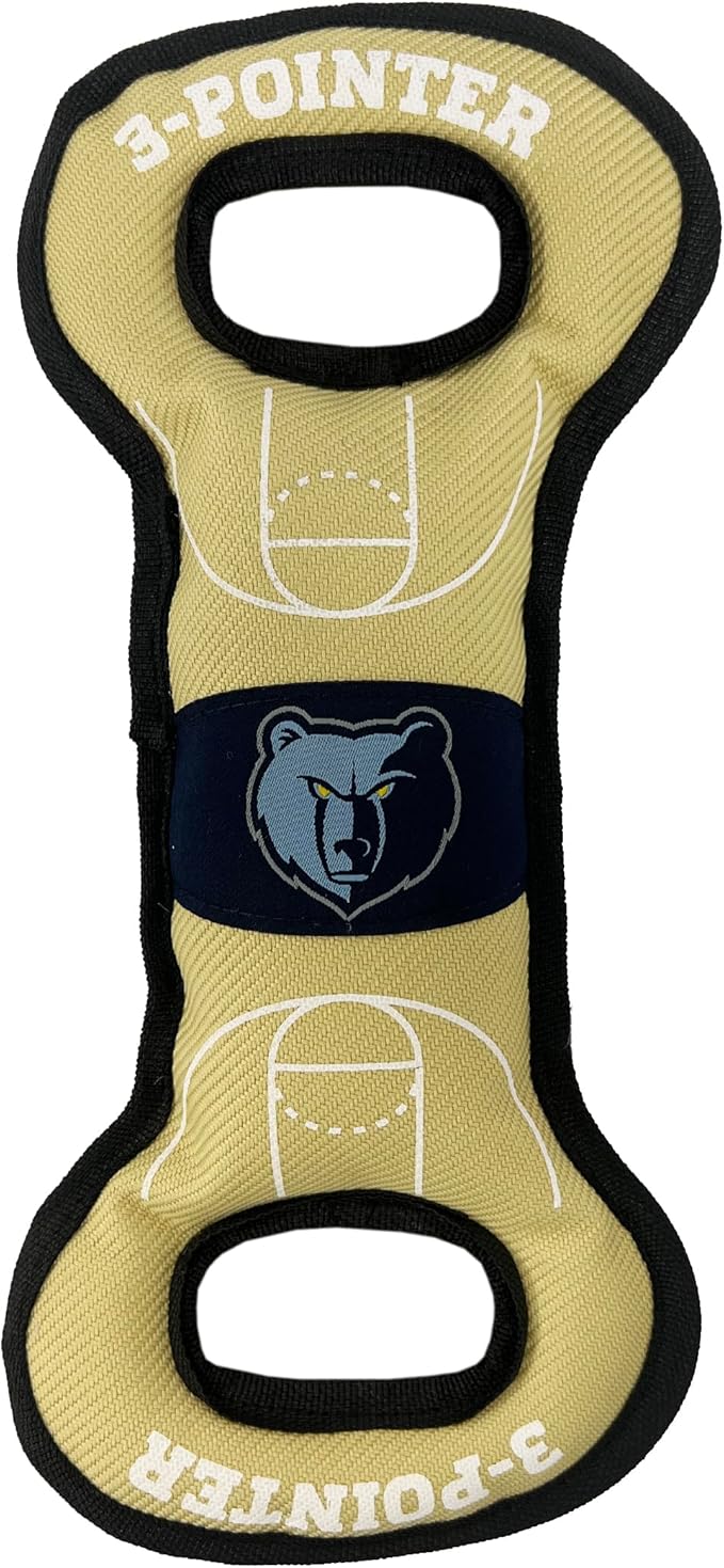 Pets First NBA Memphis Grizzlies Field Toy. - Tough Nylon Pet Toy with Double Trim Stitching & Inner Squeaker, One Size