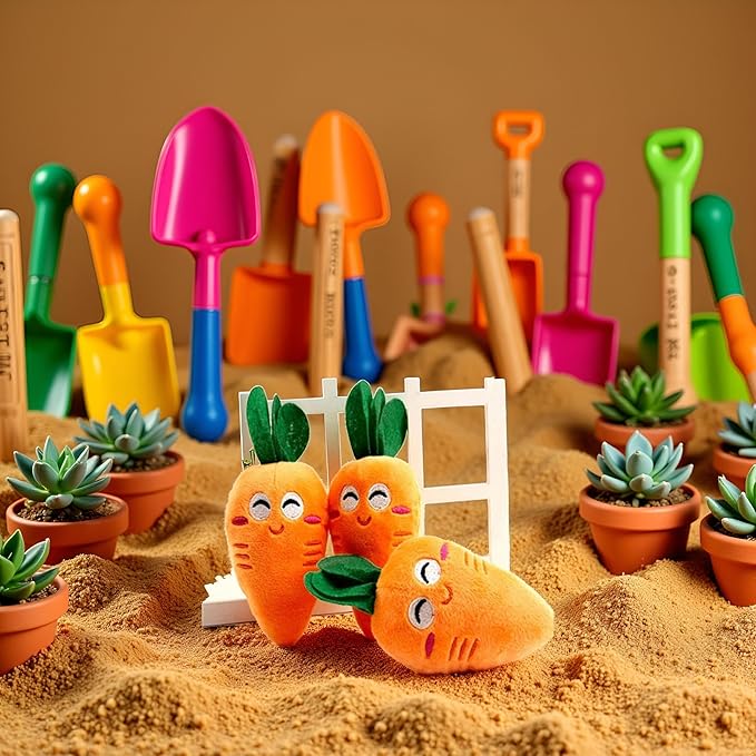 1Pc Orange Carrot Dog Toys, Cute Carrot Plush Chew Squeaker Sound Pet Puppy Supplies Plush Dog and Cat Toys with Multi-Squeaks, Carrot Dog Toy(This product is not suitable for children under 12)