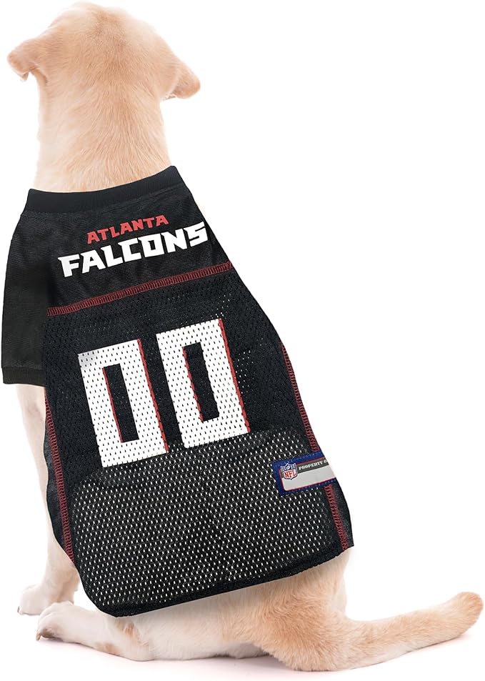Pets First NFL Atlanta Falcons Dog Jersey, Size Medium, Football Shirt Costume for Pet, Dog Sports T-Shirt, NFL Team Clothing for Cats, Licensed Pet Apparel Available in 7 Sizes and 32 Teams