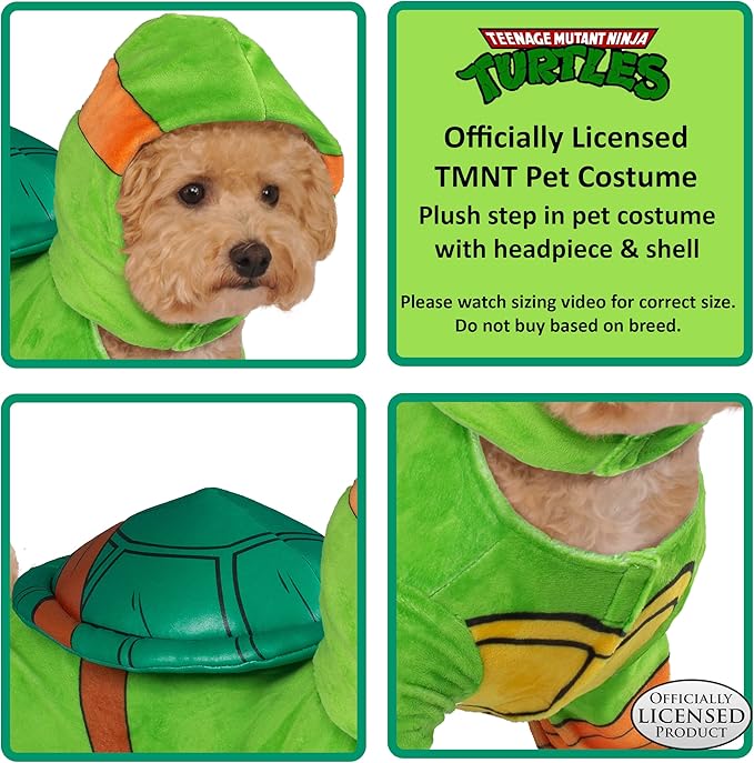 Teenage Mutant Ninja Turtles: TMNT Pet Costume for For Dogs or Cats by Rubies, Small