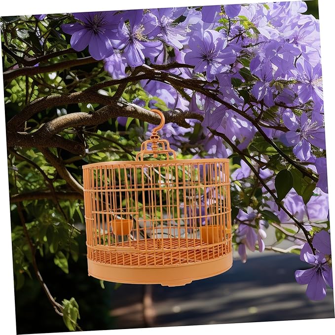Hanging Bird Cage for Parrots Pets Spacious Design Stylish Aesthetic Safe Closure Multi Functional for Hamsters Birds More