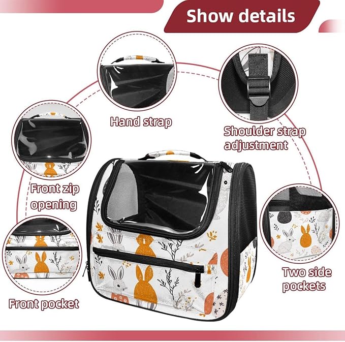 Airline Approved Soft Sided Pet Carrier, Festive Spring (2) Pet Travel Bag for Cats & Dogs, Durable, Breathable Pet Travel Bag for Airplane, Car & Train