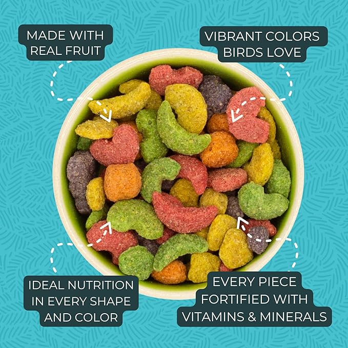 ZuPreem FruitBlend Flavor Pellets Bird Food for Parrots and Conures, 35 lb - Daily Blend Made in USA for Caiques, African Greys, Senegals, Amazons, Eclectus, Small Cockatoos