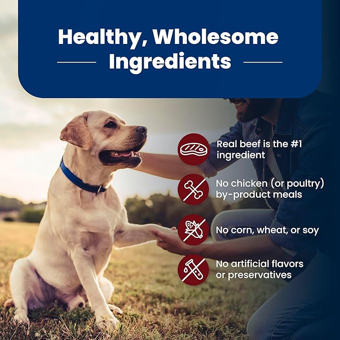 Blue Buffalo Life Protection Formula with LifeSource Bits, Senior 7+ Dry Dog Food, Beef and Brown Rice Recipe, Natural Food for Dogs, 30 lb. Bag
