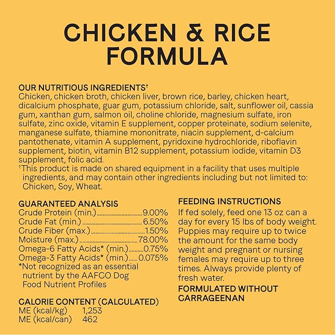 Canidae All Life Stages Premium Wet Dog Food for All Breeds, All Ages, Chicken & Rice Recipe, 13 oz. (Case of 6)