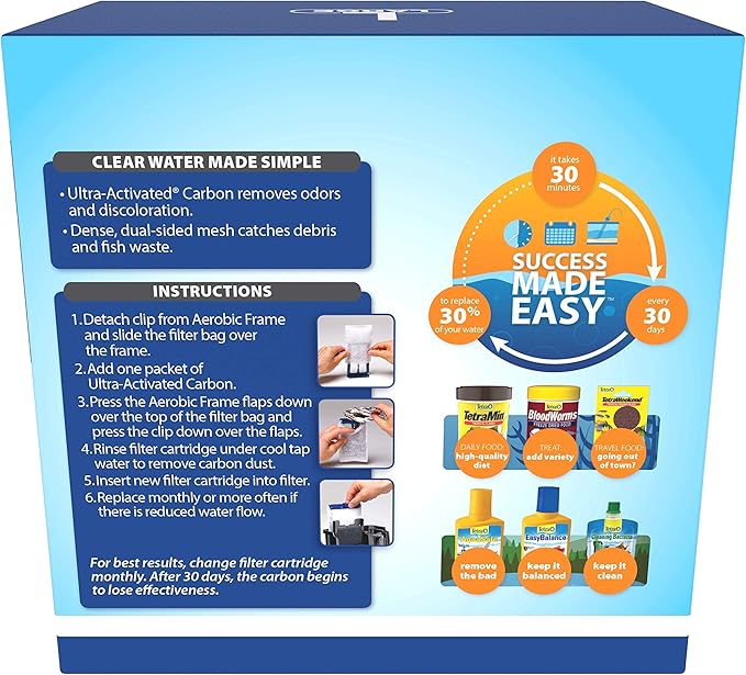 Tetra Whisper Bio-Bag Large Filter Cartridges for Aquariums, 8 Count, Unassembled, Fits Tetra Whisper Fish Tank Filters 10-30 Gal, 20-40 Gal, PF-20, 30, 40, 60, IQ 20, 30, 45, 60