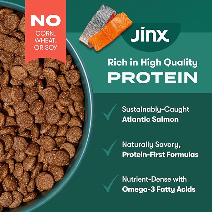 Jinx Premium Grain-Free Dry Dog Food, for All Lifestages - Real Salmon, Sweet Potato & Carrot Puppy Kibble with Superfoods for Immune Support & Probiotics for Digestive Support - No Fillers - 4lb