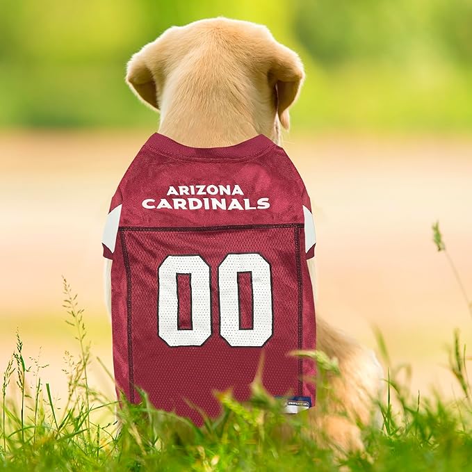 Pets First NFL Arizona Cardinals Dog Jersey, Size X-Large, Football Shirt Costume for Pet, Dog Sports T-Shirt, NFL Team Clothing for Cats, Licensed Pet Apparel Available in 7 Sizes and 32 Teams