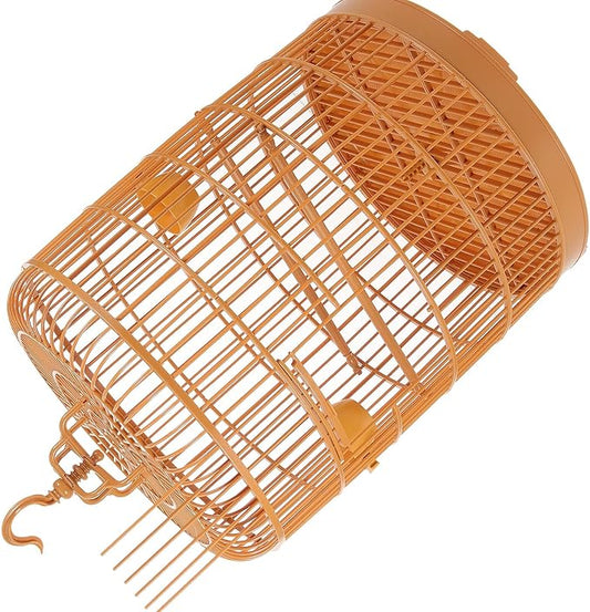 Plastic Bird Cage Hanging Cage with Dome Top 30cm for Small Pet Birds and Cockatiels Outdoor Suitable