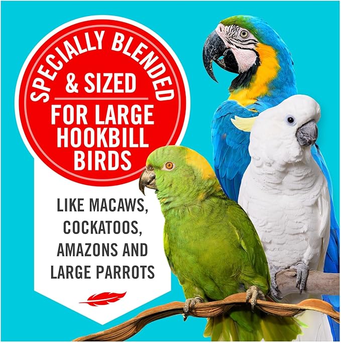 3-D Pet Products Natural Premium Parrot Food - Complete Nutritional Mix with Natural Fruits, Nuts & Veggies – 50% Fortified Pellets – No Artificial Colors (Pack of 2)