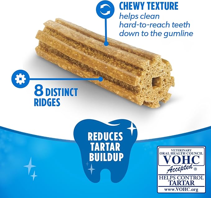 Dentalife Daily Oral Care Dog Treats for Small Dogs 5-20 lbs.,Chewy Dental Treat to Freshen Breath and Fight Tartar,Chicken Flavor,14.7 oz. Each,90 Chews - 2 x 45 ct. Pouch, 90 Count(Pack of 2)