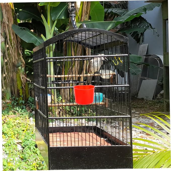 KESYOO 4pcs Hanging Plastic Chicken Feeding Bowls Convenient Water Cups for Bird Cages Small Animals Easy to Pet Hydration