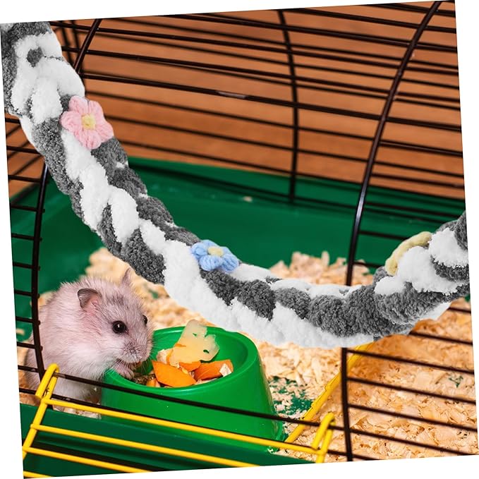 BESPORTBLE Squirrel Climbing Rope Perch Toy for Rats Hamsters and Sugar Gliders Safe Hanging Activity Accessory for Bird Cages Reducing Boredom and Enhancing Enrichment
