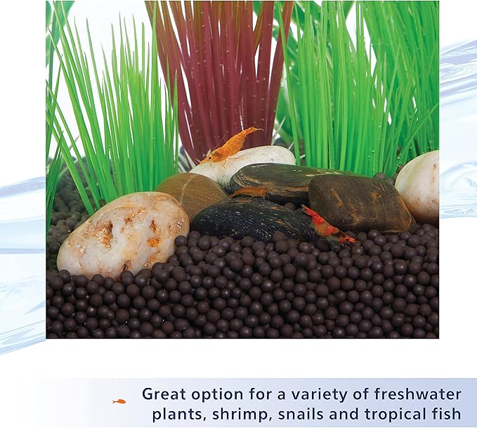 Aqueon Plant and Shrimp Aquarium Substrate, Aqua Soil for Fish Tanks, 5 Pounds (Pack of 8)