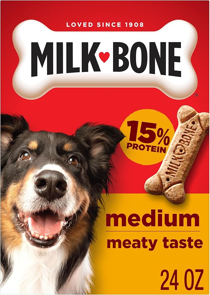 Milk-Bone Original Dog Treats Biscuits for Medium Dogs, 24 Ounces (Packaging May Vary)