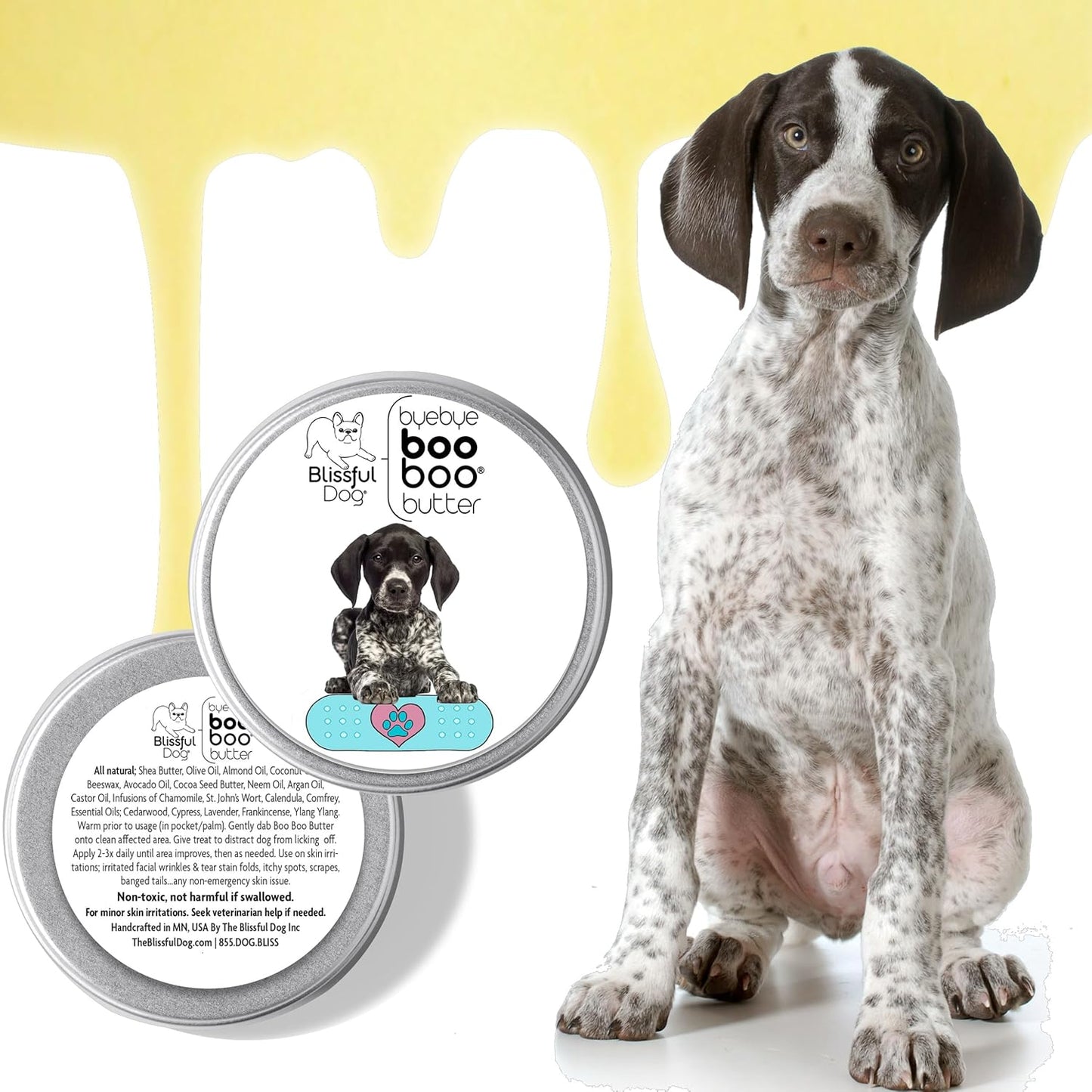 The Blissful Dog German Shorthaired Pointer Boo Boo Butter, 16 oz.