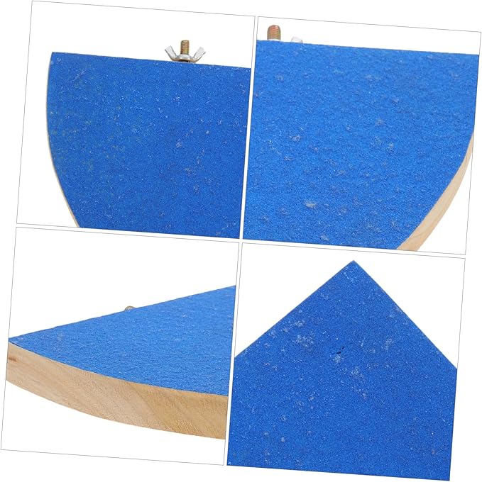 Abaodam Fan Shape Frosted Wooden for Small Pets DIY Pet Cage Platform Decoration for Hamsters Squirrels Parrots and More Durable Chew Design Random Colors Random Color