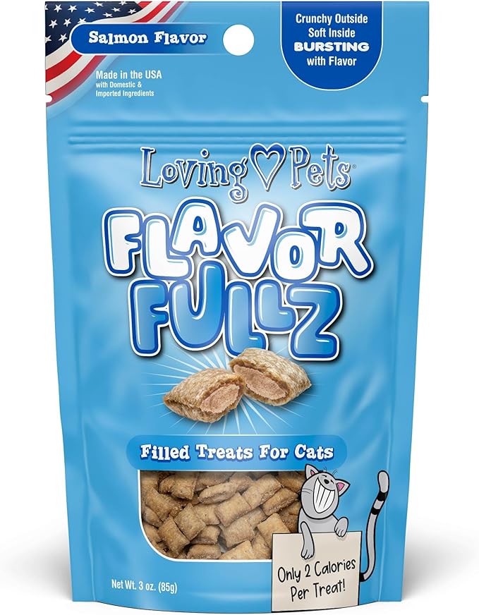 Loving Pets Flavorfullz Filled Treats for Cats, Salmon 3 oz.