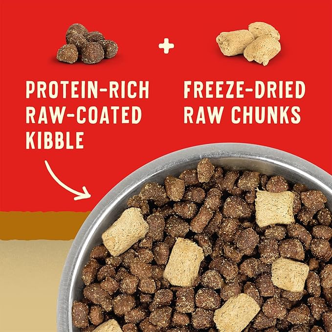 Stella & Chewy's Wild Red Dry Dog Food Raw Blend High Protein Wholesome Grains Prairie Recipe, 3.5 lb. Bag (Pack of 2)