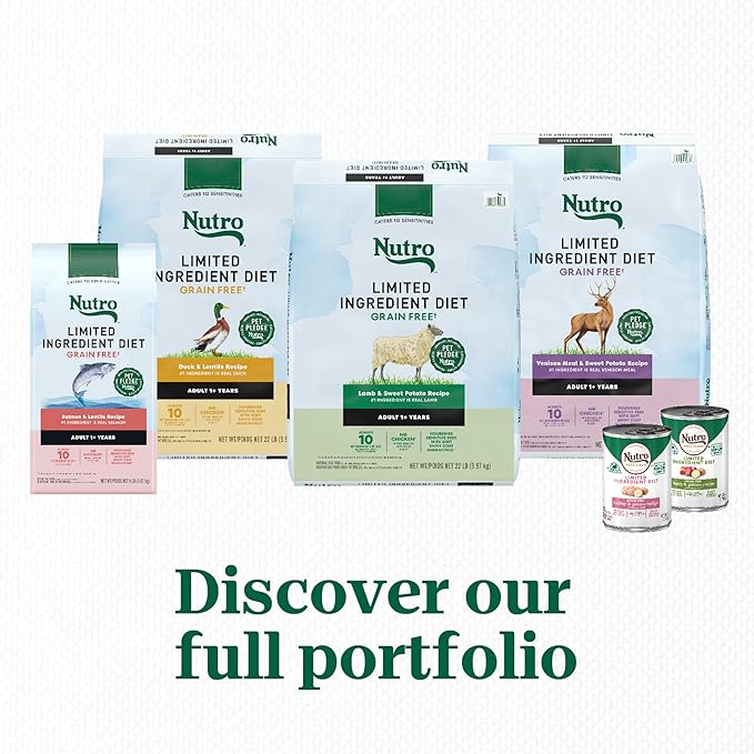 Nutro Limited Ingredient Diet Dry Dog Food, Adult Dog Food Dry Salmon & Lentils Recipe, 22 lbs.