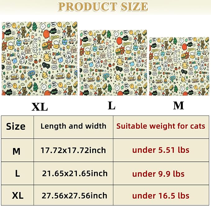 Cat Wrap for Grooming Cutting Nails Velcro Fabric for Cats Restraint for Nail Clipping Self Adherent Anti Bite Anti Scratch Swaddle Burrito Wrap (Yellow, XL)