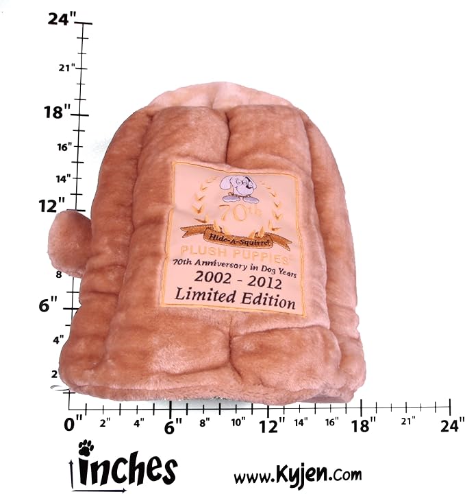 Outward Hound Kyjen Plush Puppies 70th Anniversary Hide-A-Squirrel, Limited Edition