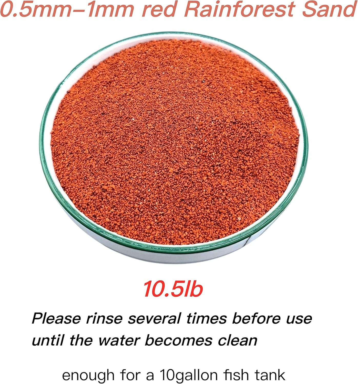 11lb Natural South American Rainforest Sand, Aquarium red Sand, Lava Rock Soil, Red Lava Rock Sand, Succulent Sand Fish Tank Sand Aquarium Substrate Sand