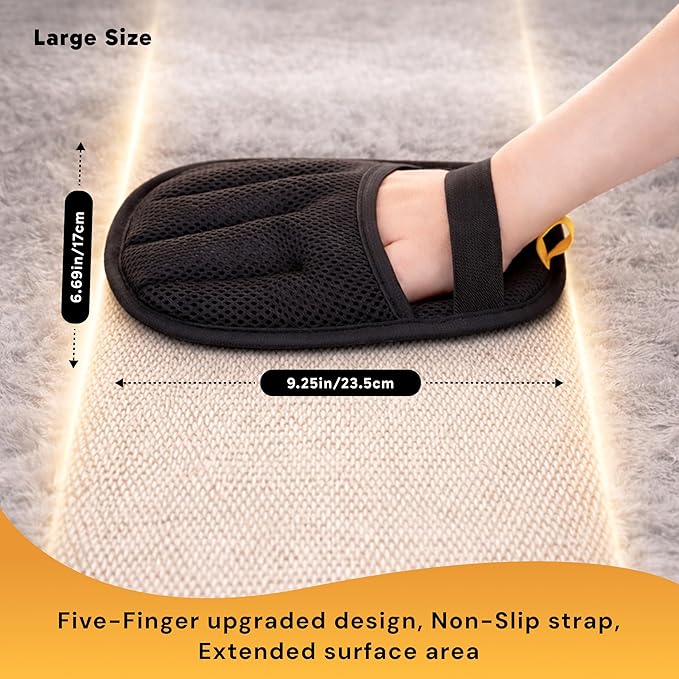 Pet Hair Removal Glove, Reusable Dog & Cat Hair Remover Mitt, Electrostatic Fur Remover for Furniture, Couch, Car, Carpet, Lint Roller Alternative Grooming Glove