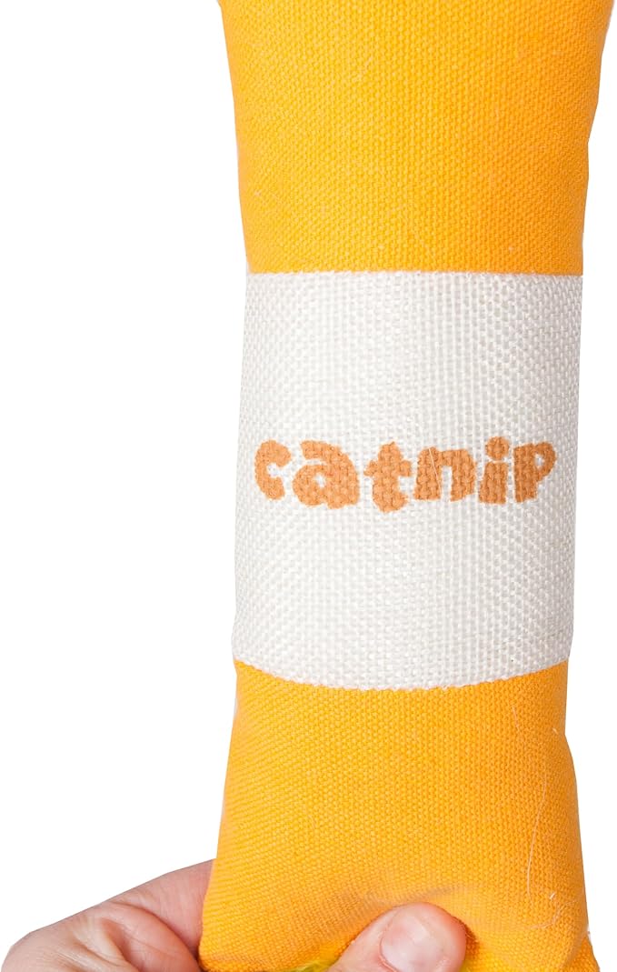 Pet Life ® 'Duffle Feathered' Crinkle Feather and Squeaking Plush Durable Catnip Cat Toy