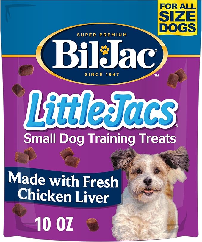 Bil-Jac Little-Jacs Small Dog Training Treats | Soft Chicken Liver Recipe | 10 oz