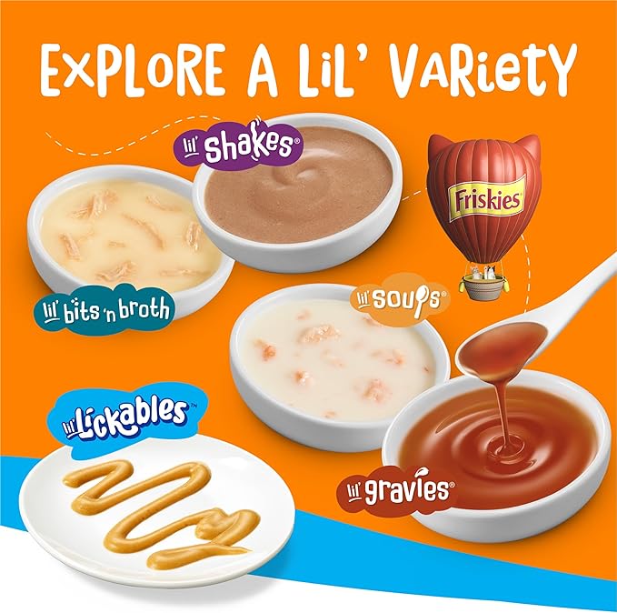 Purina Friskies Lil' Lickables with Chicken or Tuna Variety Pack Lickable Cat Treats  - 5 oz. (Pack of 10)