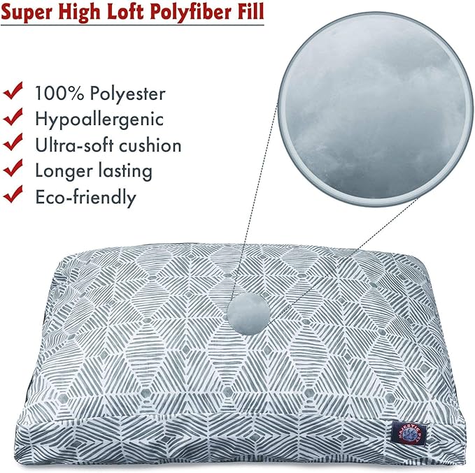 Majestic Pet Charlie Gray Medium Rectangle Pet Bed