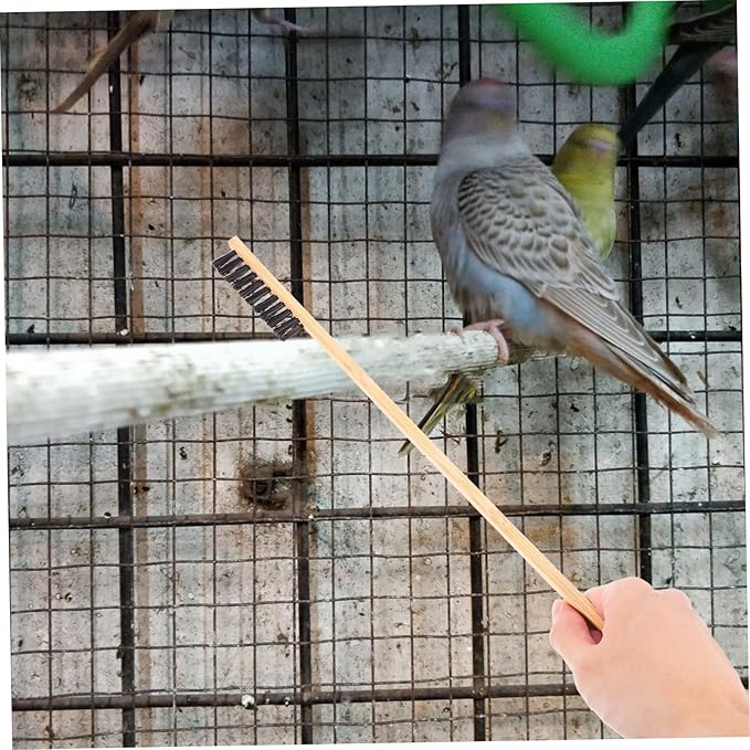 Hemobllo 2pcs Bird Cage Cleaning Brush Shovel Set Guinea Pig Bunny Chicken Coop Reptile Cage Accessory Pet Bird Small Animal Garden Cleaning Tool