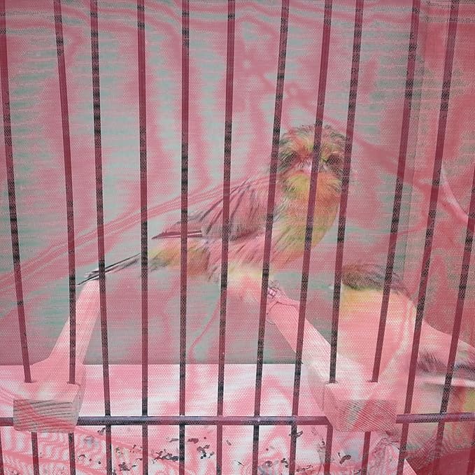 Kisangel 5pcs Parrot Packing Net Bag Waterproof Bird Cage Storage Bag High Elastic Cloth for Safe Transport of PET Birds Random Color
