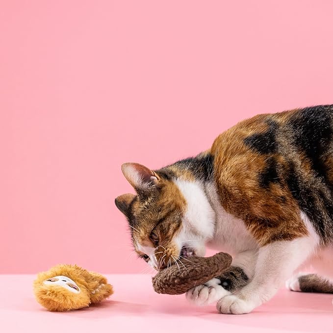 Fringe Studio Plush Cat Toy Set, Movin' Slow, Mini 2 Piece Set, Pet Shop Collection (692009)