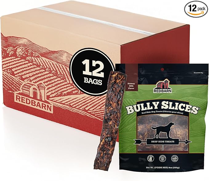 Redbarn Bully Slices BBQ Flavor Dog Treats, case of 12