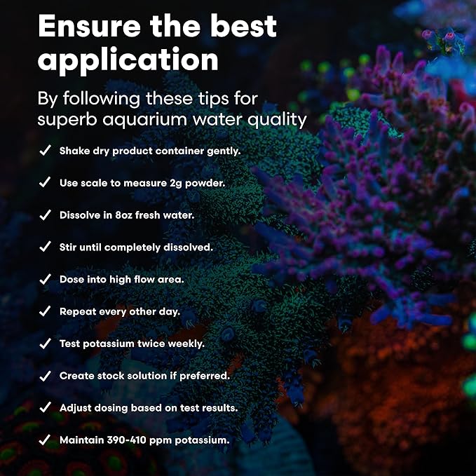 Brightwell Aquatics Potassion-P High-Purity Potassium Supplement for Reef Aquariums Supports Coral Growth & Color Enhances Blue Pigmentation Restores Potassium, 1.2kg
