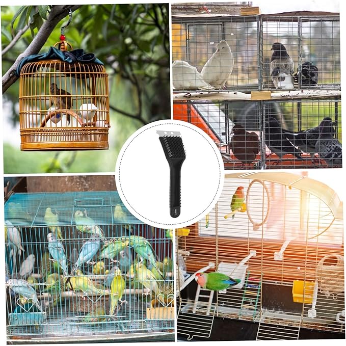 HANABASS Birdcage Cleaning Brush Bird Litter Scraper Stainless Steel for Bird Lovers