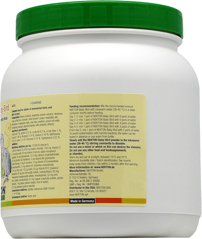 Nekton-Baby-Bird Handfeeding Formula For Birds 500g (17.6oz)