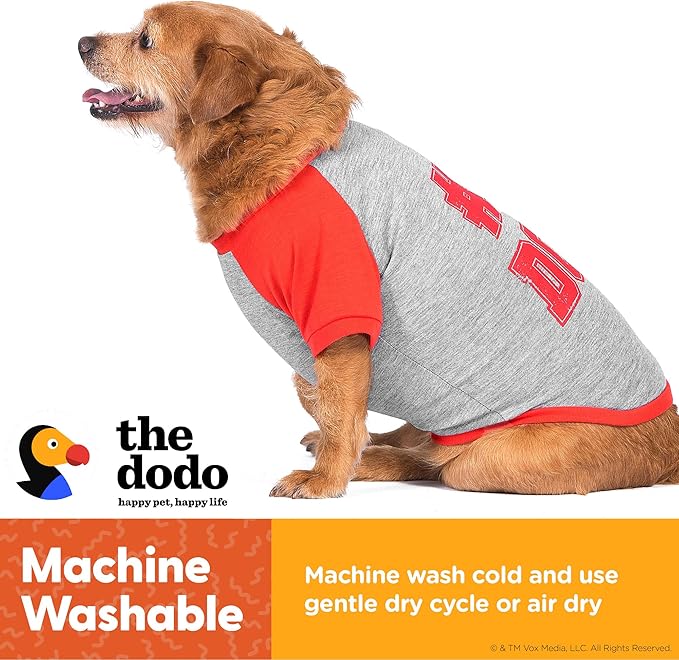The Dodo #1 Dog T-Shirt for Dogs, Size Small; Black Dodo Print, Everyday Apparel for Dogs, Cute Dog Tee, Cute Clothes for Dogs, The Dodo for Dogs Collection
