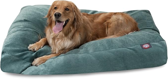 Majestic Pet Villa Rectangle Dog Bed Washable – Non Slip Comfy Pet Bed – Crate Bed with Removable Washable Cover – Kennel Bed for Sleeping, Polyester Fiber, Large, Marine