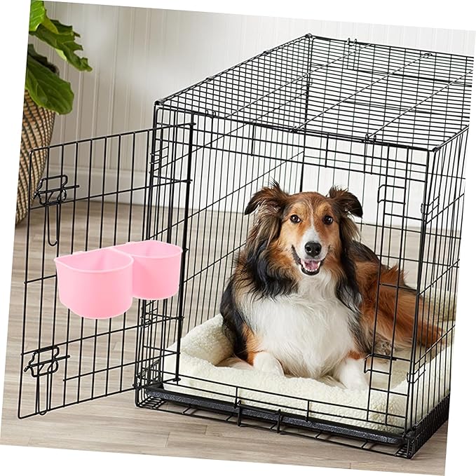 GALPADA Hanging Pet Bowl Multi-Purpose Dog Cat Feeder Detachable Crate Water Bowl Bird Cage Food for Parrot