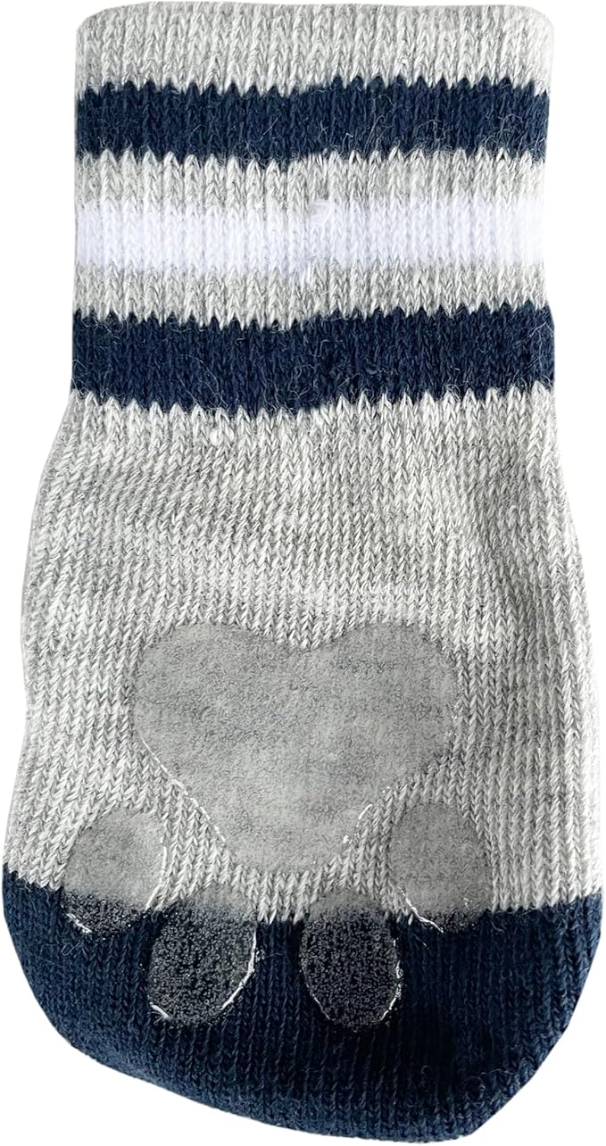 NFL Dallas Cowboys Anti Slip Dog Socks with Elastic Ribbed Top, Size Medium/Large. Indoor/Outdoor Socks, Best Dog Paw Protector, 2 Pairs, Cool Puppy Supplies with NFL Logo of Cowboys Football Team