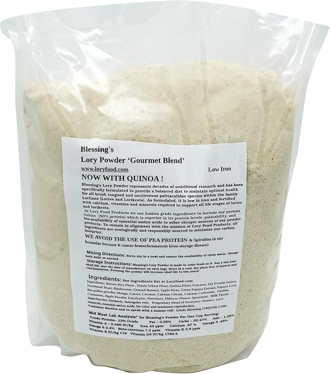 Blessings Gourmet Lory Powder Dry Lorikeet Food (10Lb)