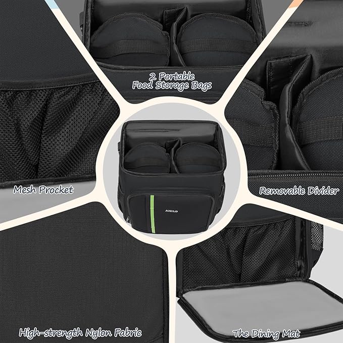 ANILD Dog Travel Bag Backpack, Flight-Ready TSA-Approved Dog Travel Bag with 2 Leak-Proof Food Canisters, 4 Foldable Silicone Bowls, Multi-Compartment Organizer for Hiking, Camping, Dog Mom Essentials
