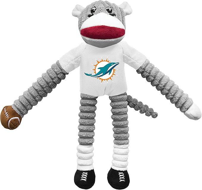 Littlearth NFL Philadelphia Eagles Sock Monkey Pet Toy, Team Color, One Size