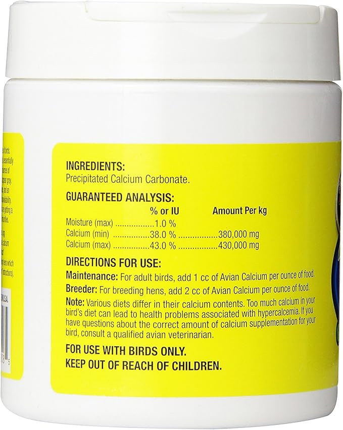 Zoo Med (3 Pack) Avian Calcium Bird Food, 8-Ounce Each